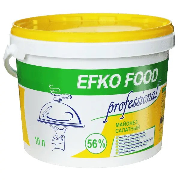 Майонез"EFKO FOOD" 56 % professional. универсальн. ведро 10 л — купить с доставкой в Петропавловске